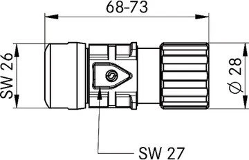 Lapp kabelis LAPP 5 + PE 630V 25A 7PIC LS1 D6 (73000028)