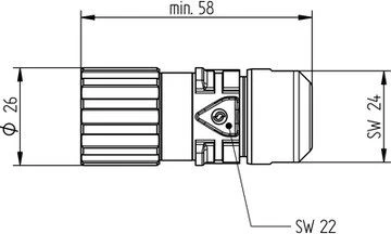 Lapp Kabelis LAPP Apskritas juodas kištukas IP68 EPIC M23 D6 7-13,5 (44420037)