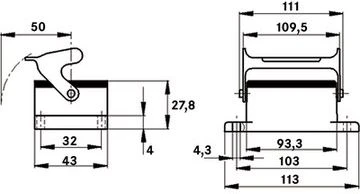 Lapp Kabelis LAPP Darbastalio lizdas su IP65 EPIC H-B 16 AG- LB 10072900 - 10072900