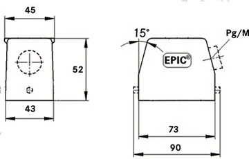 Lapp Kabel Lapp Cable LAPP Kampinio kištuko korpusas M25 IP65 EPIC H-B 10 TS-RO (19042800)
