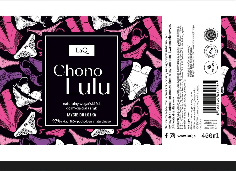 LaQ Chono Lulu kūno ir rankų plovimo gelis 400ml