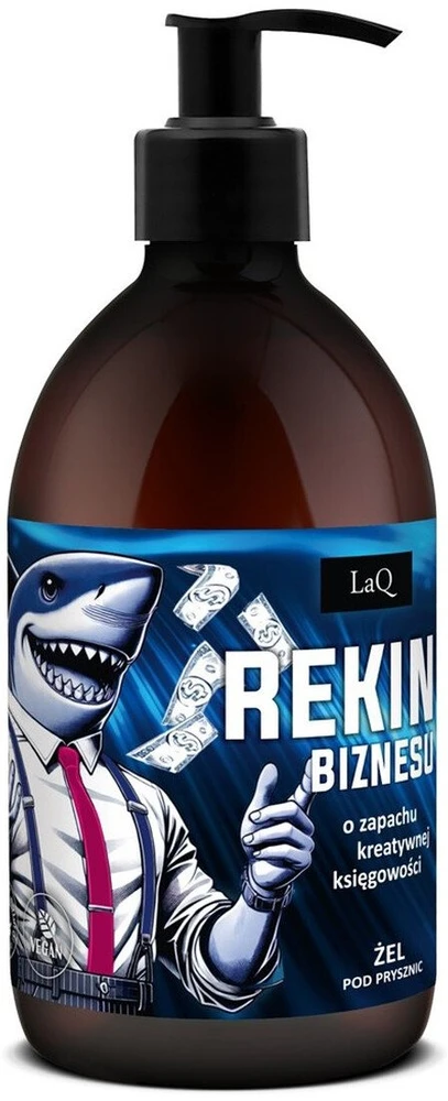 LaQ 8 viename „Business Shark Premium“ dušo želė vyrams, 500 ml