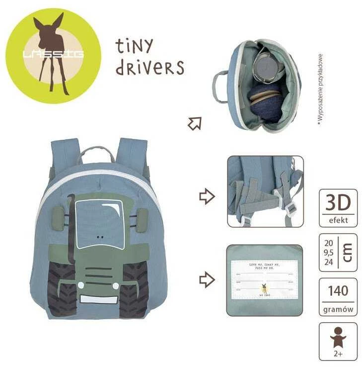 Lassig Tiny Drivers Traktor Mini grafito-žalia
