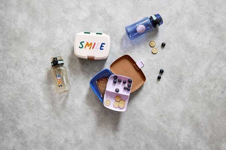 Lassig Užkandžių dėžutės ir gertuvės rinkinys SMILE
