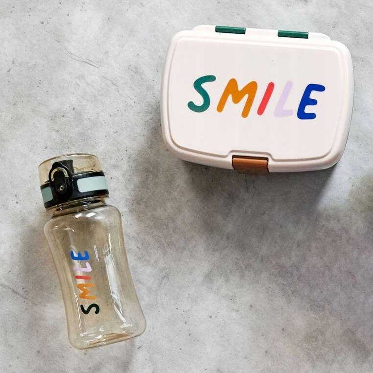 Lassig Užkandžių dėžutės ir gertuvės rinkinys SMILE