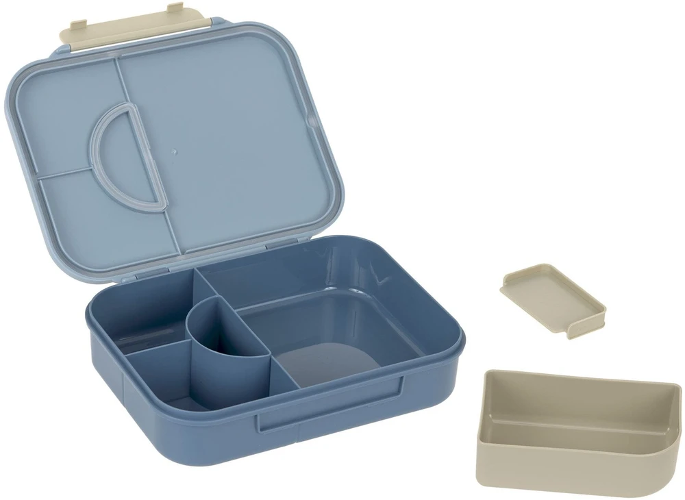 Lassig Bento Pattern Party Mėlyna/žalias su przegródkami