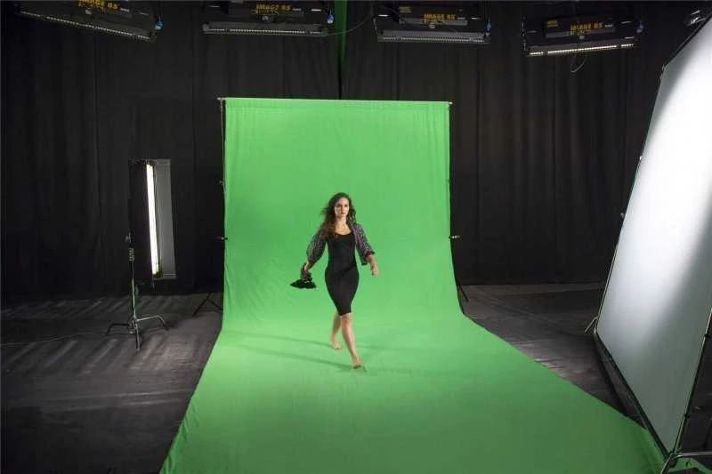 Chromakey fonas - Lastolite Tło Chromakey 3x7m Seamless Žalias
