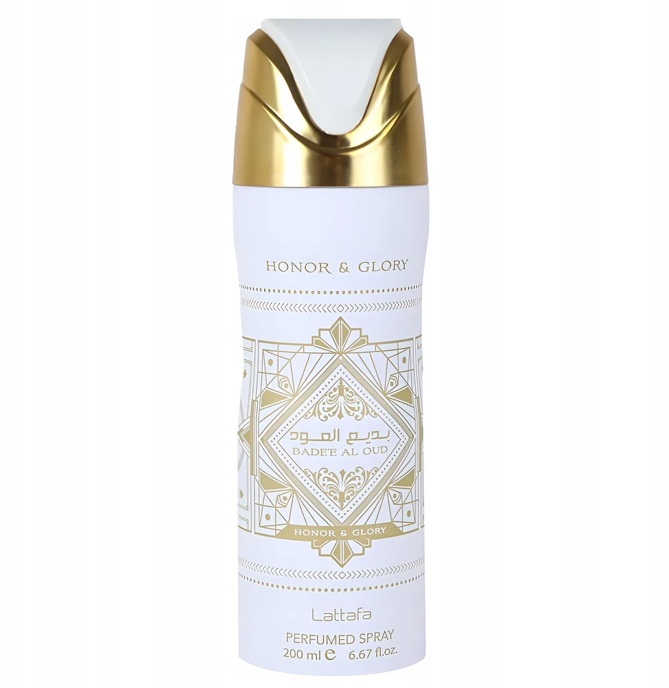 Lattafa Badee Al Oud Honor ir Glory Desodorante Purškiklis purškiamas dezodorantas, 200 ml