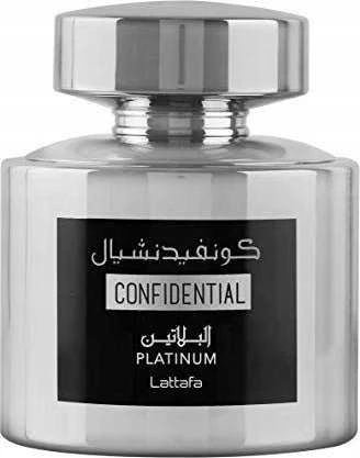 Unisex kvepalai Lattafa Confidential Platinum EDP, 100 ml