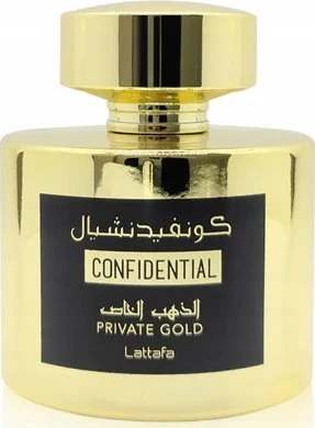 Unisex kvepalai Lattafa Confidential Private Gold EDP, 100 ml