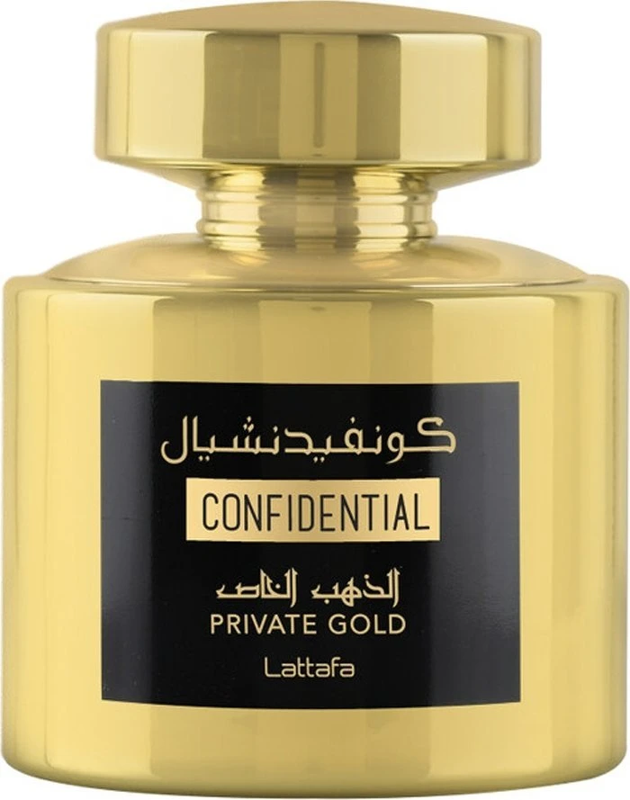 Unisex kvepalai Lattafa Confidential Private Gold EDP, 100 ml