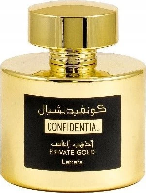 Unisex kvepalai Lattafa Confidential Private Gold EDP, 100 ml