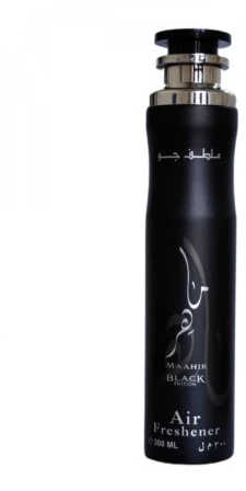 „Lattafa Maahir Juodas Edition“ rytietiško medienos kvapo kambario oro gaiviklis, 300 ml