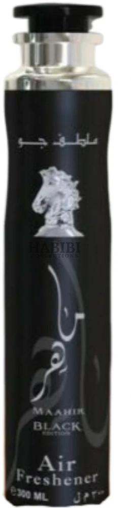 „Lattafa Maahir Juodas Edition“ rytietiško medienos kvapo kambario oro gaiviklis, 300 ml