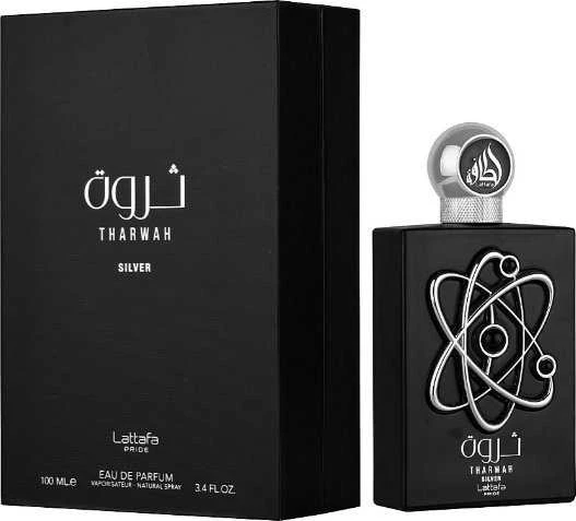 Lattafa Tharwah Sidabrinis EDP parfumuotas vanduo vyrams, 100 ml