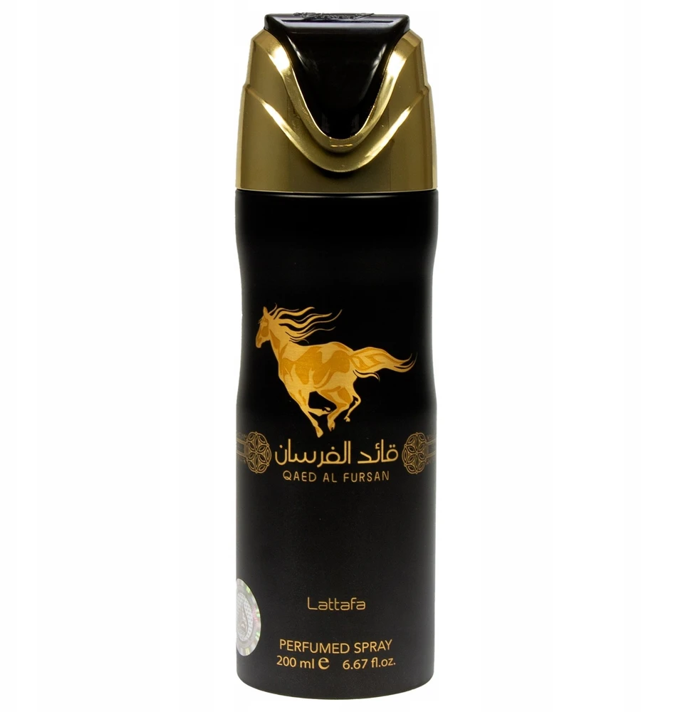„Lattafa Qaed Al Fursan“ unisex kvapusis dezodorantas su violetiniu atspalviu, 200 ml