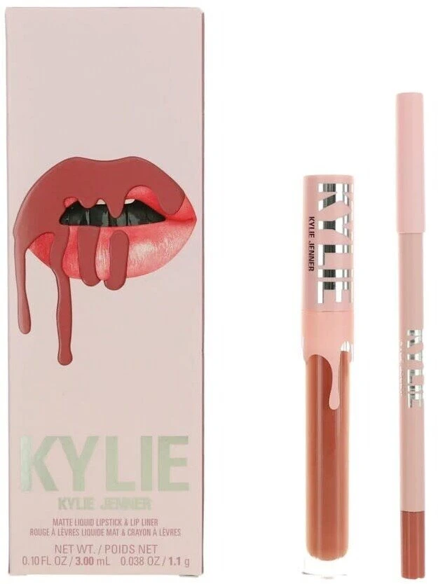Set Kylie Cosmetics: By Kylie Liquid Lipstick 300 Kokok, 3 ml + By Kylie Pieštukas Lip Liner Kokok 1.1 g