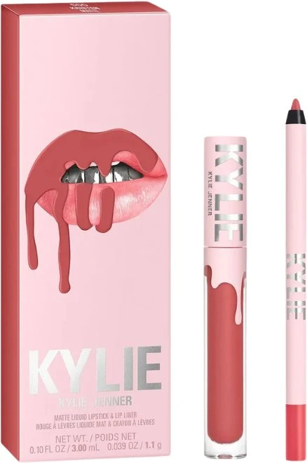 Set Kylie Cosmetics: By Kylie Liquid Lipstick 500 Kristen, 3 ml + By Kylie Pieštukas Lip Liner Kristen 1.1 g