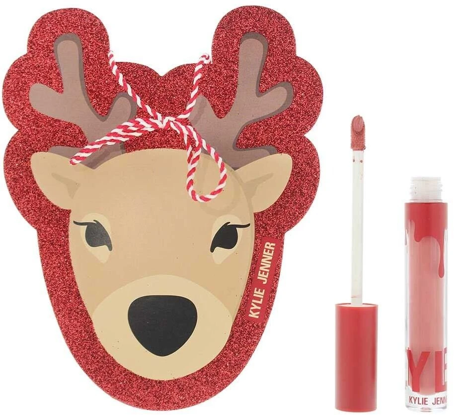 Kylie Cosmetics rinkinys: By Kylie skysti lūpų dažai 808, 5 ml + By Kylie dovanų lipdukas
