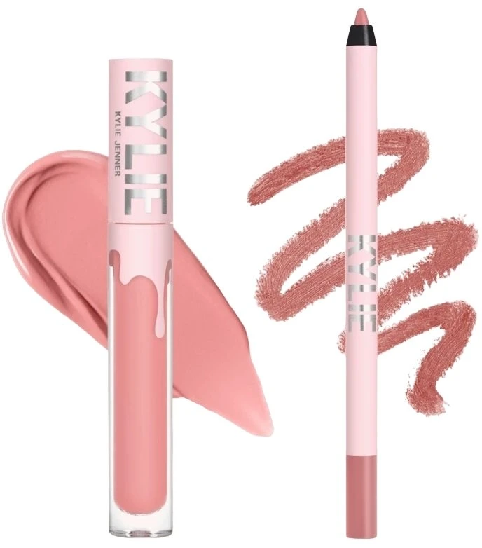 Set Kylie Cosmetics: By Kylie Liquid Lipstick 300 Kokok, 3 ml + By Kylie Pieštukas Lip Liner Kokok 1.1 g