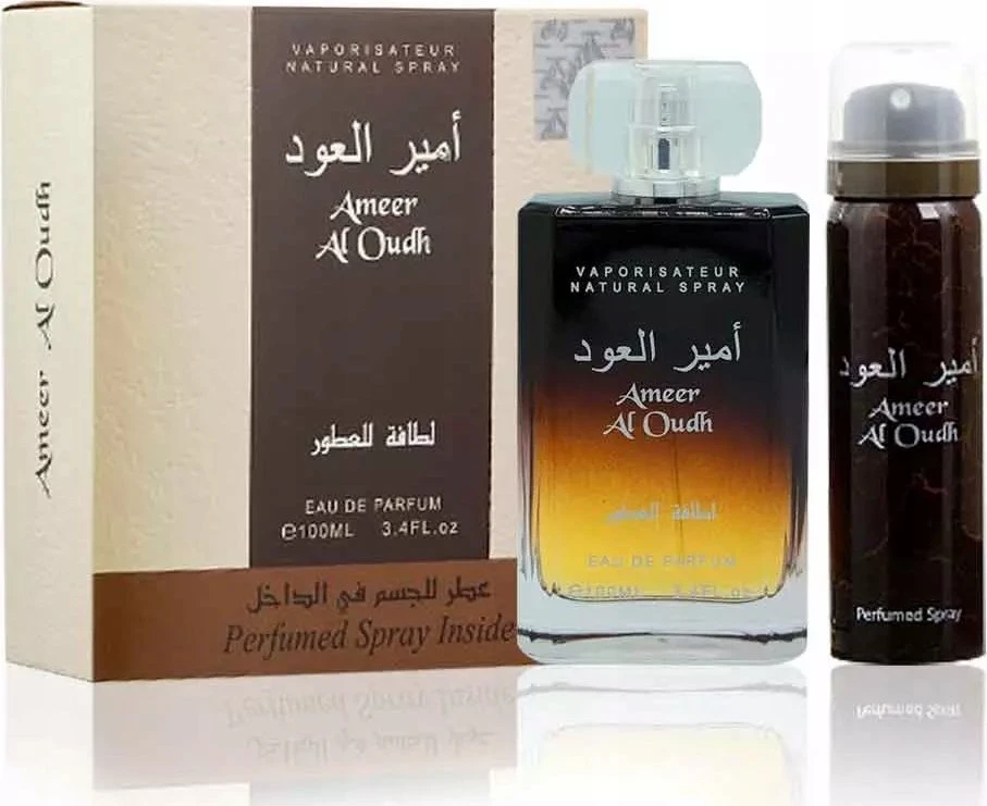 Unisex rinkinys Lattafa Ameer Al Oudh (kvepalai Lattafa Ameer Al Oudh EDP, 100 ml + dezodorantas 50 ml)