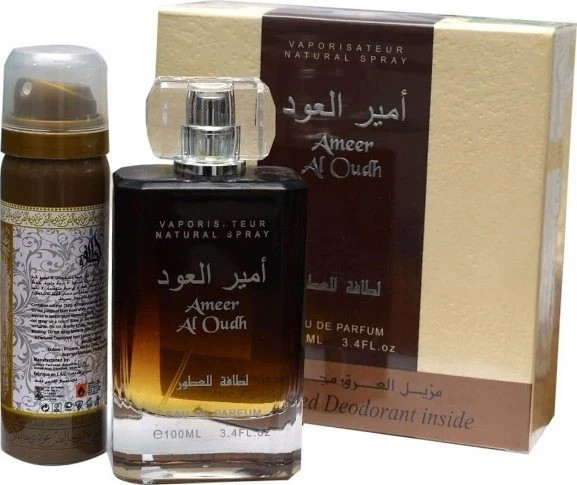 Unisex rinkinys Lattafa Ameer Al Oudh (kvepalai Lattafa Ameer Al Oudh EDP, 100 ml + dezodorantas 50 ml)