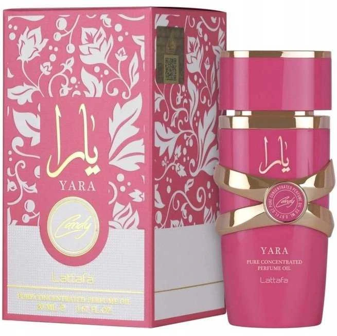 Lattafa Yara Candy Concentrated Perfume Oil CPO aliejiniai kvepalai moterims, 20 ml