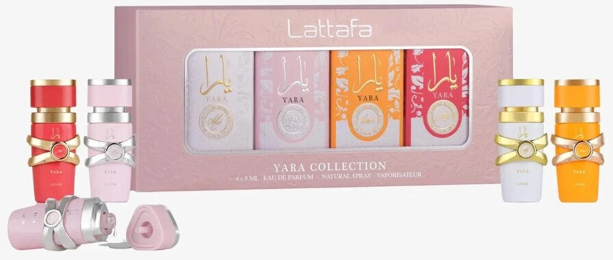 Lattafa Yara Collection Giftset arabiškų kvepalų rinkinys, 4 x 5 ml