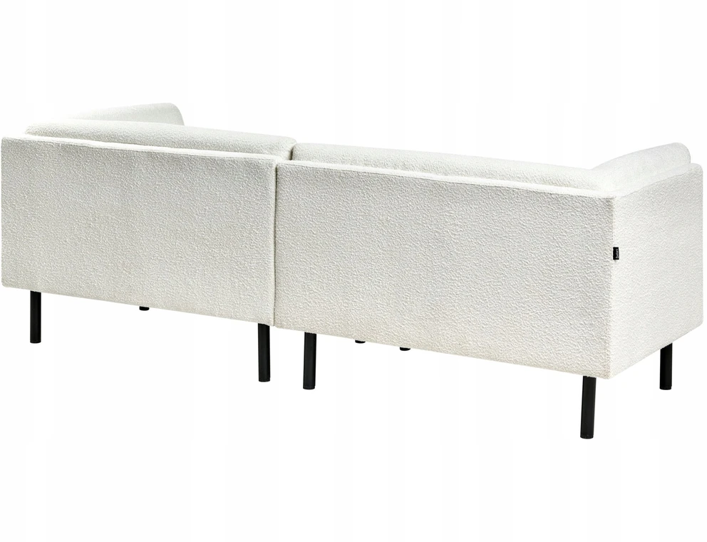 Sofa Beliani 5 vietų svetainės baldų komplektas VORGOD Boucle, kreminės baltos spalvos