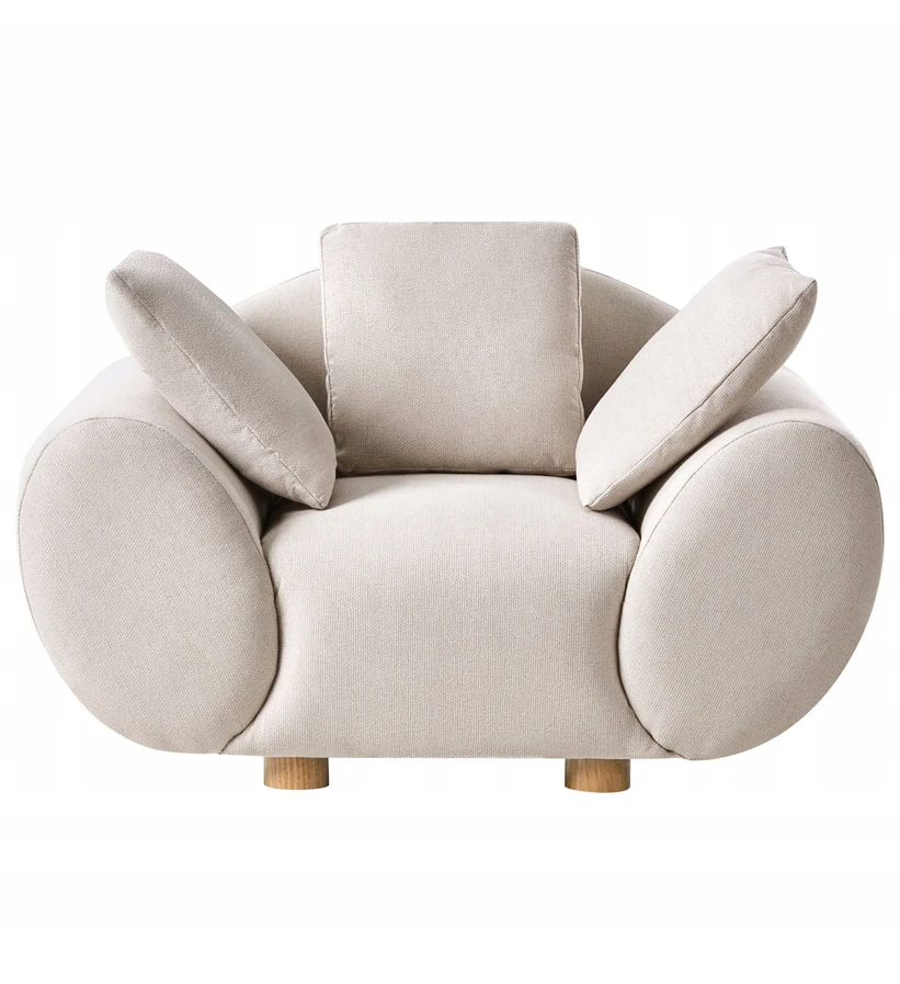 Sofa Beliani 4 asmenų svetainės baldų komplektas RINGEL šviesiai smėlio spalvos