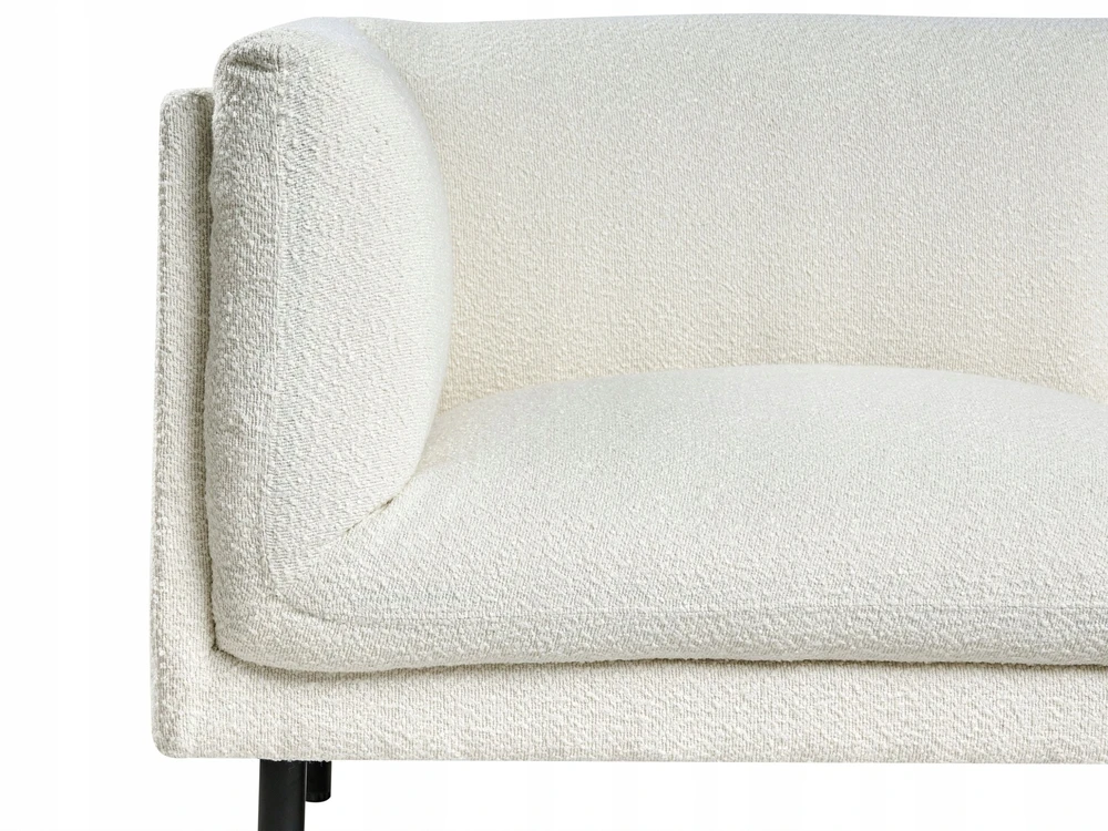 Sofa Beliani 5 vietų svetainės baldų komplektas VORGOD Boucle, kreminės baltos spalvos