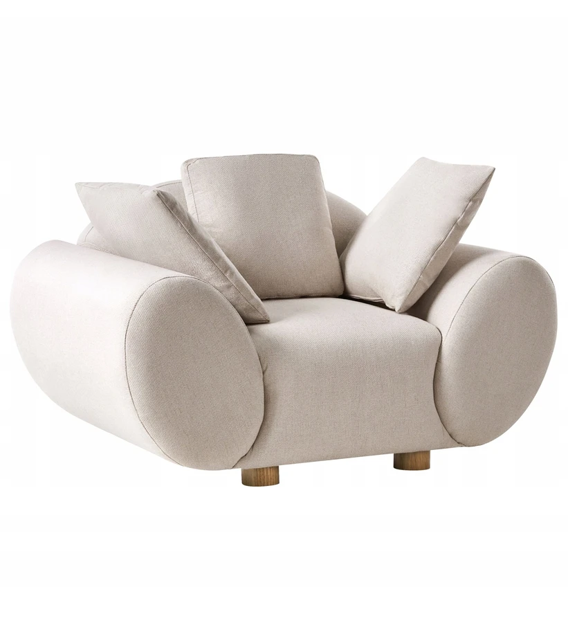 Sofa Beliani 4 asmenų svetainės baldų komplektas RINGEL šviesiai smėlio spalvos