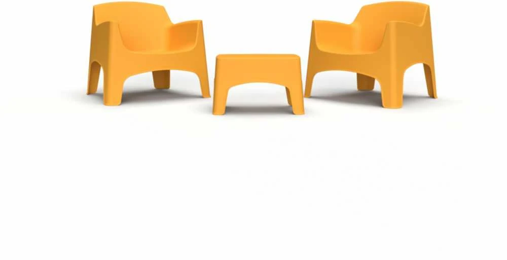 Lauko baldų komplektas Bica Sodo baldų komplektas Set Ibiza Terrace dark yellow