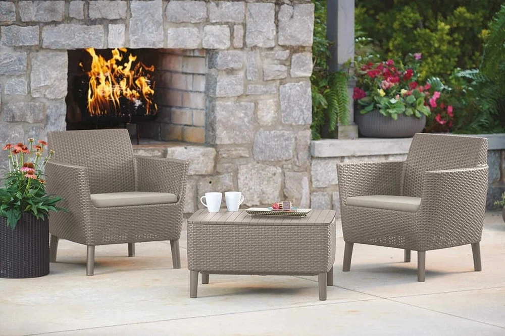 Lauko baldų komplektas Gardena Keter Sodo baldų komplektas Salemo Balcony Set beige
