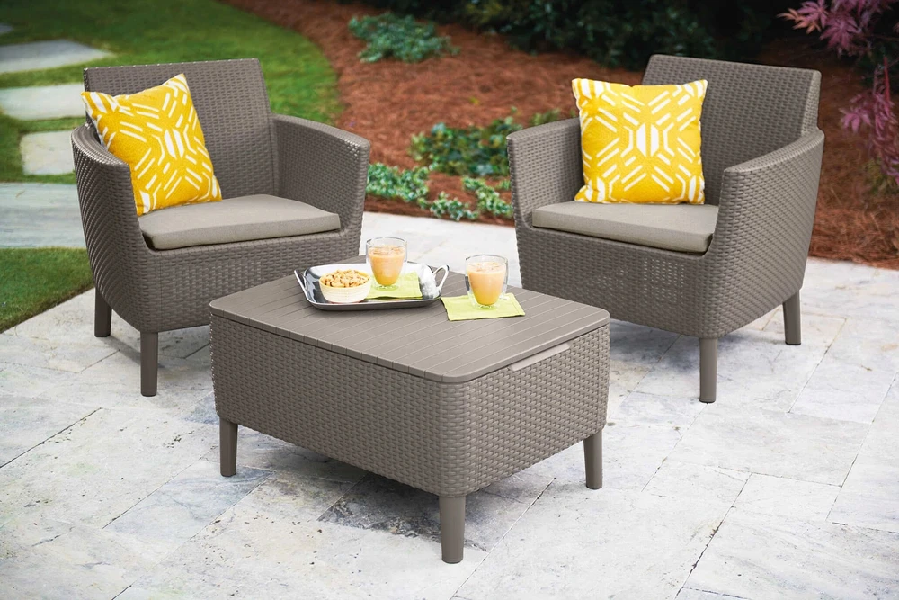 Lauko baldų komplektas Gardena Keter Sodo baldų komplektas Salemo Balcony Set beige