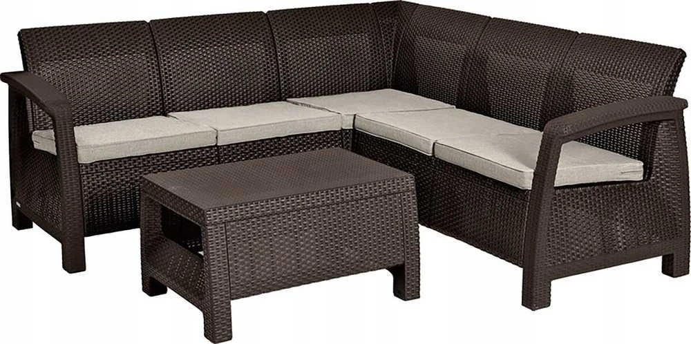 Lauko baldų komplektas Keter Sodo baldų komplektas Corfu Relax Set rudas 8711245158334