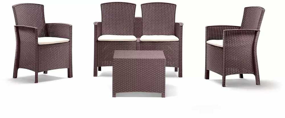 Lauko baldų komplektas Bica Sodo baldų komplektas Set Lido 2 Storage ruda
