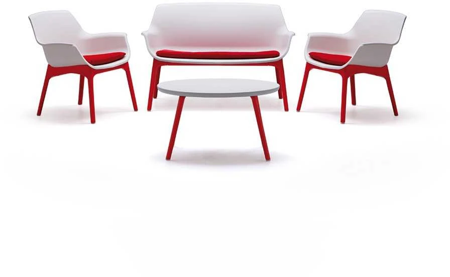 Lauko baldų komplektas Bica Sodo baldų komplektas Luxor Lounge Set baltas/pilka