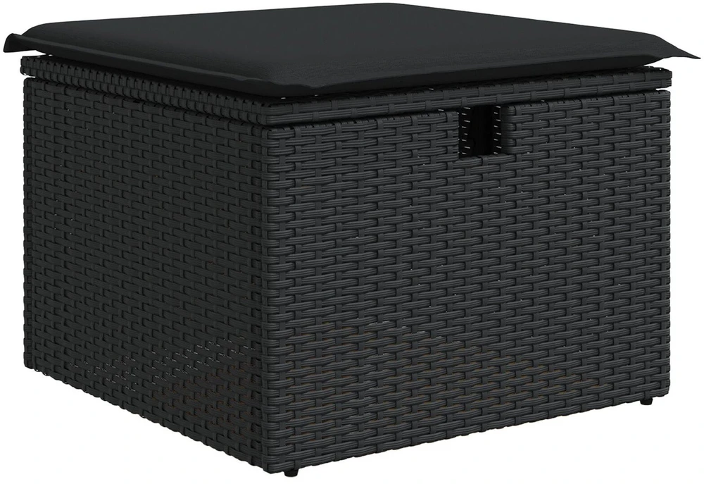 Sofos komplektas 6 vnt. Juoda poliratanas