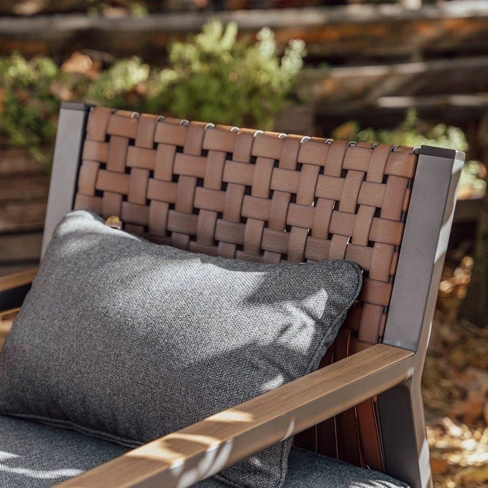Lauko baldų komplektas Selsey Sodo baldų rinkinys TEXAS su sofa, foteliais ir kavos staliuku PILKAS