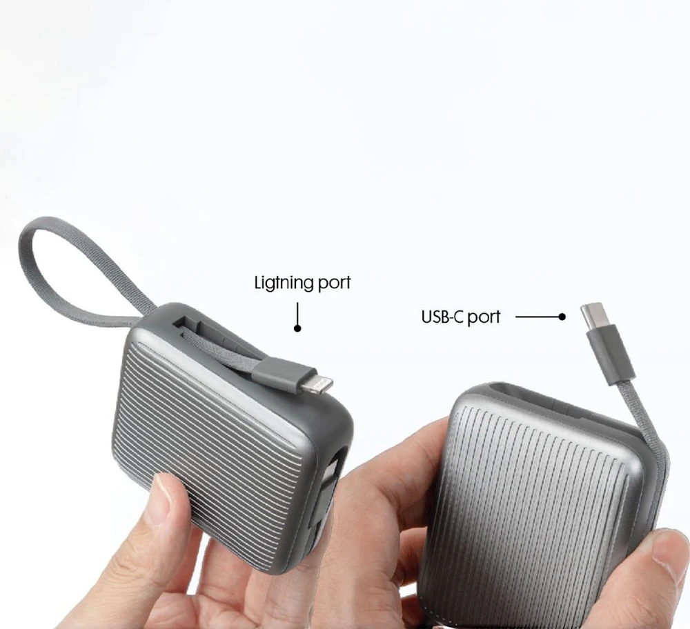 Laut Powerbank Riser Mini 10.000mAh su kabeliu