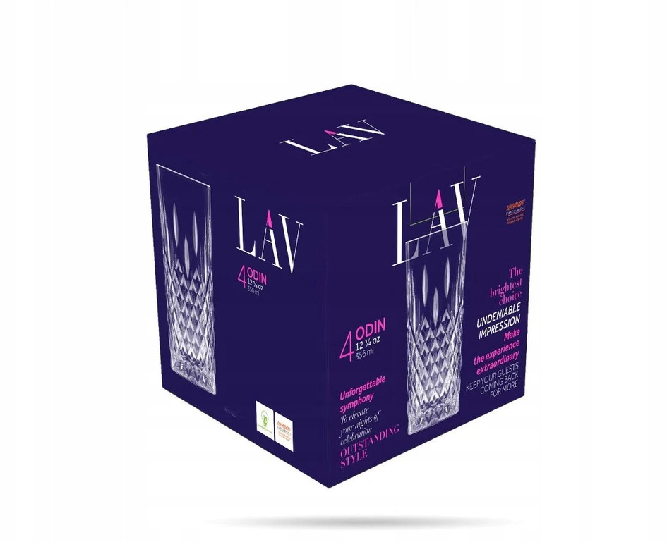 Stiklinės LAV ODIN LV-ODN440F, 356 ml, 6 vnt.