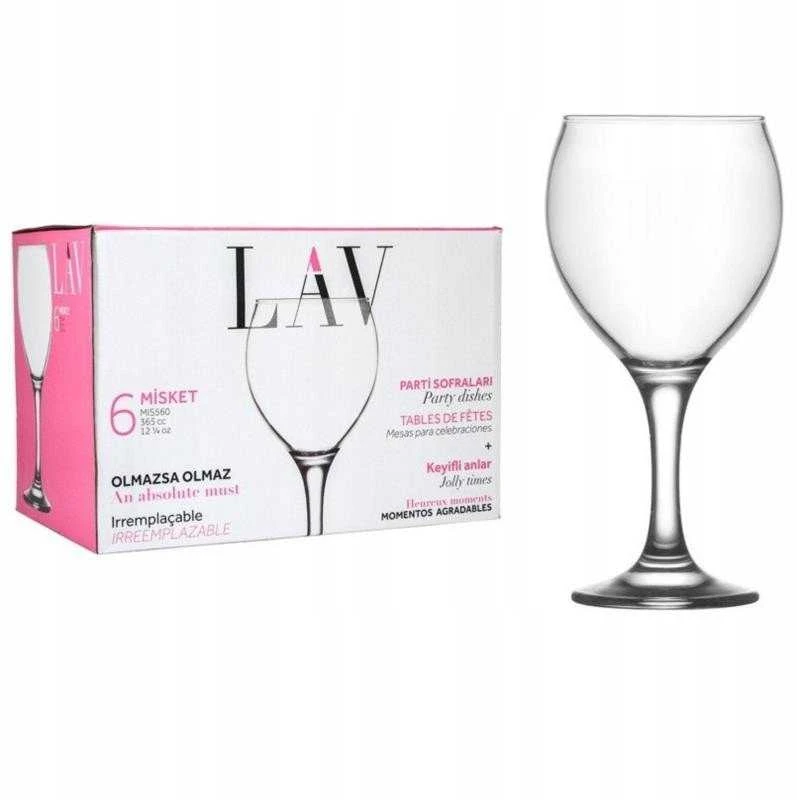 Vyno taurės LAV MISKET LV-MIS560F, 365 ml, 6 vnt.