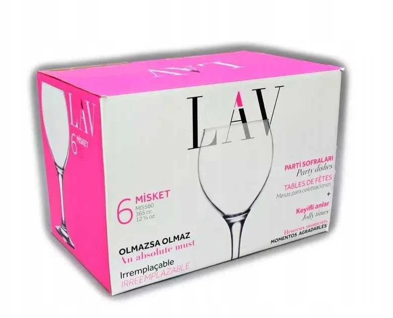 Vyno taurės LAV MISKET LV-MIS560F, 365 ml, 6 vnt.