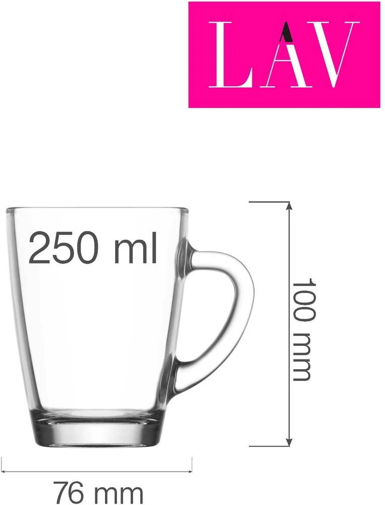 Puodelis LAV VEGA LV-VEG412F, 250 ml