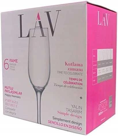 Šampano taurės LAV FAME LV-FAM539F, 215 ml, 6 vnt.
