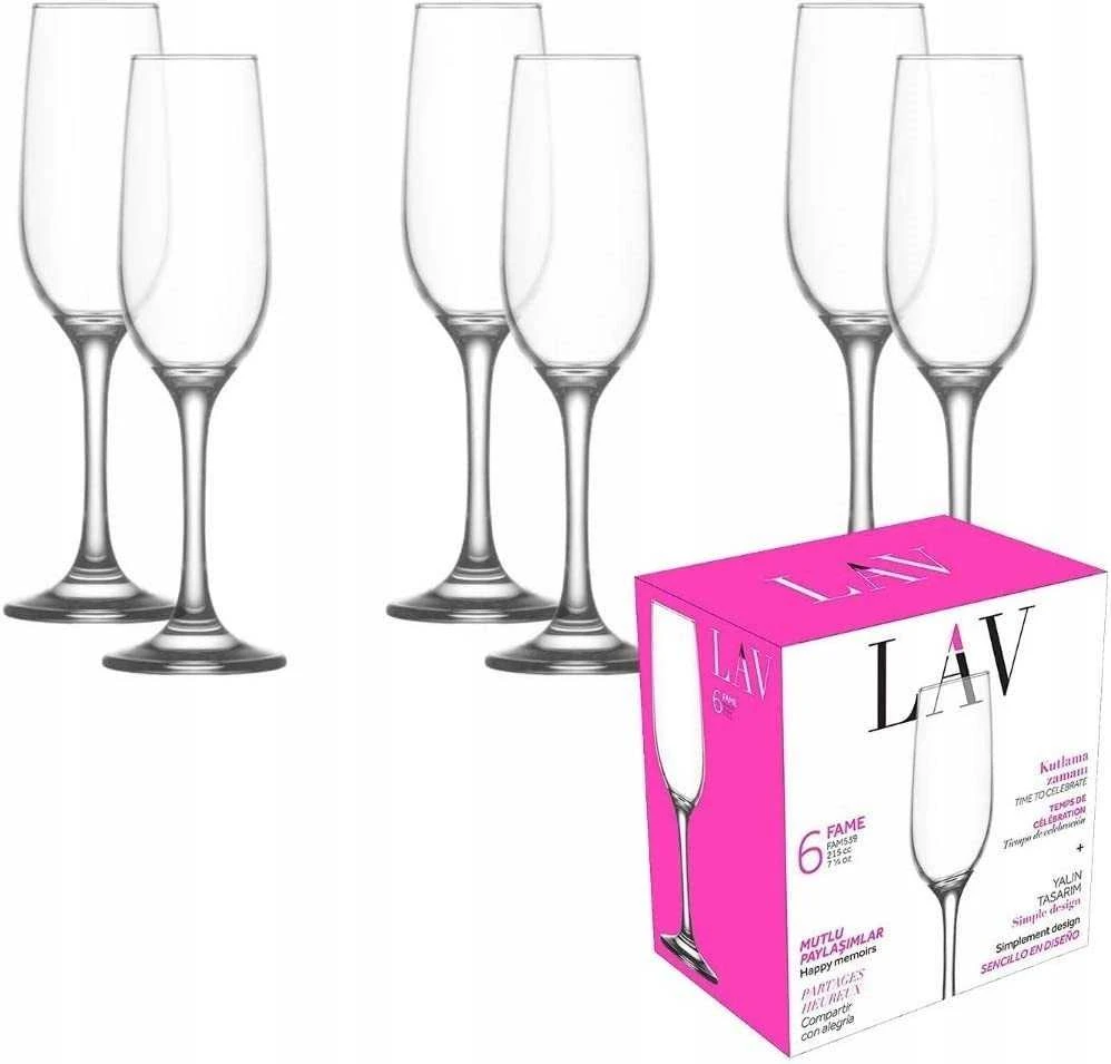 Šampano taurės LAV FAME LV-FAM539F, 215 ml, 6 vnt.