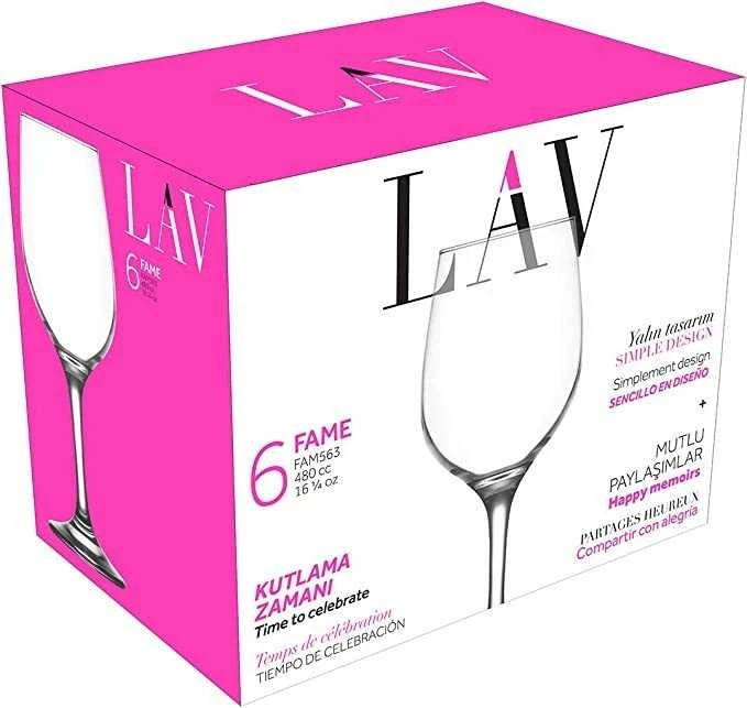Vyno taurės LAV FAME LV-FAM563F, 480 ml, 6 vnt.