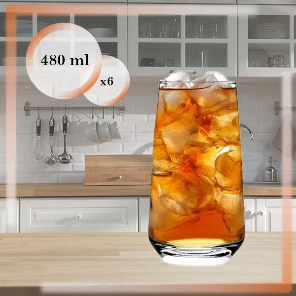 Stiklinės LAV LAL LV-LAL376F, 480 ml, 6 vnt.
