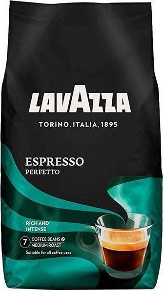 Lavazza Espresso Perfetto Kavos pupelės, Kavos stiprumas Sodri ir intensyvi, Arabica, 1000 g